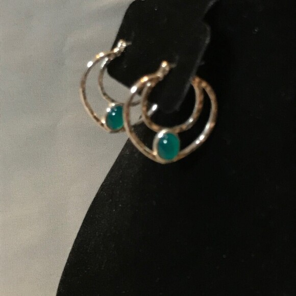 Dana Buchman Fashion Hoop Earrings Silver - Picture 2 of 4